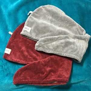 Set of microfiber hair twist towels